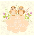 owls cute vector image