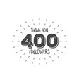 thank you letters for follower vector image vector image