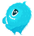cute cartoon monster fluffy fantasy creature vector image