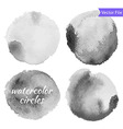 watercolor grey circles set vector image