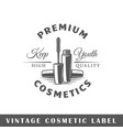 cosmetic label vector image vector image