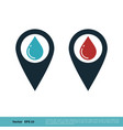 water sign point map icon logo template design vector image