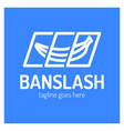 banana slash media slider logotype vector image vector image