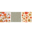 flower seamless pattern blooming botany print vector image vector image
