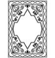 black painted frame on white background vector image vector image