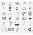 hand draw social media sign and symbol doodles vector image