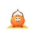 clementine mandarin citrus fruit sportive emoticon vector image