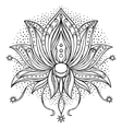 doodle lotus sign vector image