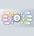 modern infographic with green purple orange vector image