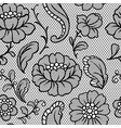 seamless lace pattern with flowers vector image vector image
