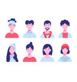 set icon avatars for social network and web vector image