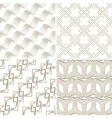 set of seamless geometric pattern vector image vector image
