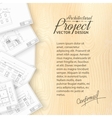 architecture bluerints vector image vector image
