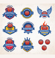 basketball logos 2 vector image vector image