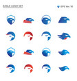 best eagle head logo collection set vector image