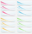 bright colorful speed line web header footer set vector image