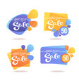 season sale stickers collection isolated on white vector image