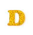 letter d logo yellow color spring flower capital d vector image