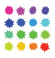 starburst explosion color comic shapes cartoon vector image vector image