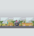 animal shelter concept in flat vector image