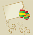 colorful striped mittens vector image