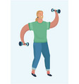 man goes in for sport sportive male vector image