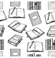 pattern with vintage book vector image vector image