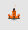 castle orange logo design vector image