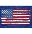 grunge american flag on jeans background vector image