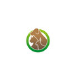 creative pet circle logo design symbol vector image