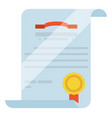 diploma icon graduation paper document vector image