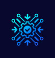 integration process icon with a gear vector image