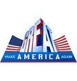make america great again stars and stripes flag vector image