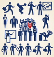 business people icon set vector image vector image