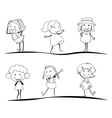 kids sketches vector image