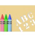 stencil and crayons vector image