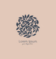 circle luxury vintage grow tree logo template vector image