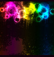 abstract grunge rainbow fog with colored blots vector image