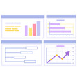 data analysis research statistics interactive vector image