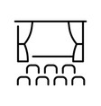 outline cinema hall monochrome simple icon vector image vector image