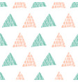 rose and spearmint triangles repeat pattern vector image vector image