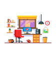 work desk vector image vector image
