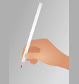 hand with pencil vector image vector image