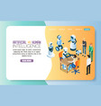 ai vs human landing page website template vector image