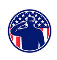 american veteran soldier or military serviceman vector image