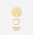 growth concept and logo design element vector image vector image
