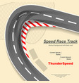 road with tire tracks vector image
