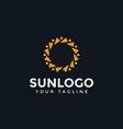 abstract sun logo design template vector image