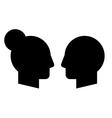 woman and man profiles vector image