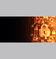 data security cyber or information privacy vector image